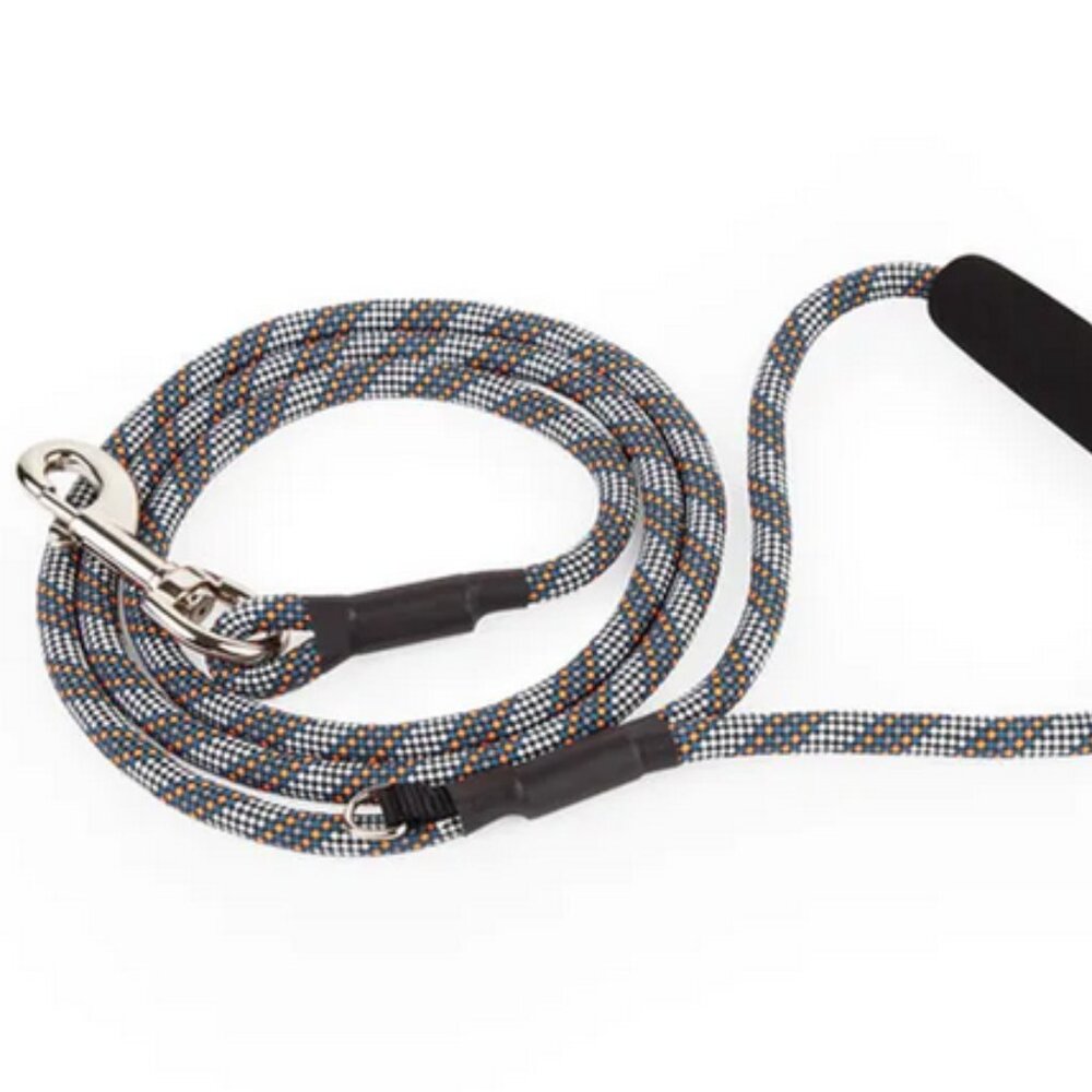 NWT~YOULY's Protector 1/2" Thick Reflective Dog Leash, Black & Orange 5-ft long